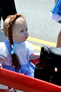 One-year-old Chittenango resident Lydia Zagraniczny may have been the youngest Dorothy in the parade at Saturday's Oz-Stravaganza. Photo By Brian McDowell