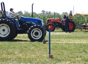 New York State FFA students will test their safe tractor driving skills at Empire Farm Days on Thursday, August 11, 2016. Photo: Nick Wickham