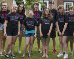 Photo Credits to Erin Camp Photography, Eaton. Pictured from left are Victoria Allen, Penelope Vannier, Kathryn Wojsiat, Jordyn Camp, Lauren Hysell, Madison Hysell, Joshua Drake, Brennen Hysell (not pictured: Gabriel Camp)
