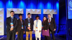 Members of the Morrisville team, from left; Dan Hogan, Shauntea Brown, Anthony Ostuni, Sherie Boyce, NYS PBL advisor, Alexia Palmer, Alex Rivera.
