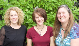 Picture, from left, are U.S. Army Veteran Char Marx, RN, Clear Path’s Wellness Program director; Nicole Miller, massage therapy program coordinator at Crouse Hospital in Syracuse; and Cindy Hawks, LMT volunteer and Massage Clinic coordinator. Submitted photo.