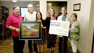 Pictured from left are Golf Committee Members Roger Skinner, Frank Green, Treasurer, Elyse Enea, President- Elect, Cindy Bennett, Golf Committee Member Rocco Lamanna, & Secretary, Bonny Brownrrigg
