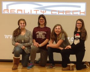 Pictured from left are students Catherine Bradbury, Bailey Foster, Emma Powers and Sara Fragale.