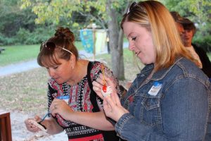 Rogers Center is a great place to be creative! Clyde’s Little Red Barn will sponsor a special ‘Paint Dots’ Family Fun program during the Winter Living Celebration on January 21. Photo courtesy Friends of Rogers