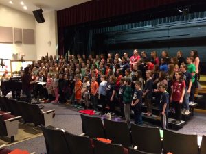 The 2017 MCMEA sixth-grade All-County Chorus in a dress rehearsal.