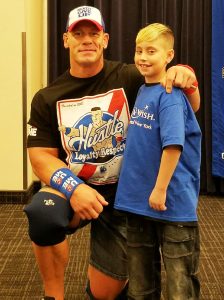 Wish Kid Dillan Burr of Boonville experienced his wish-come-true when he met WWE superstar John Cena in December.